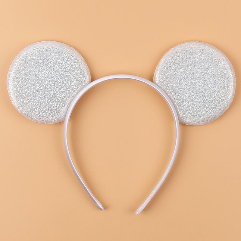 Einfarbiger Mausohren-Stirnband für Mädchen Frauen Geburtstagsparty Haarband Festival Cosplay Haarschmuck