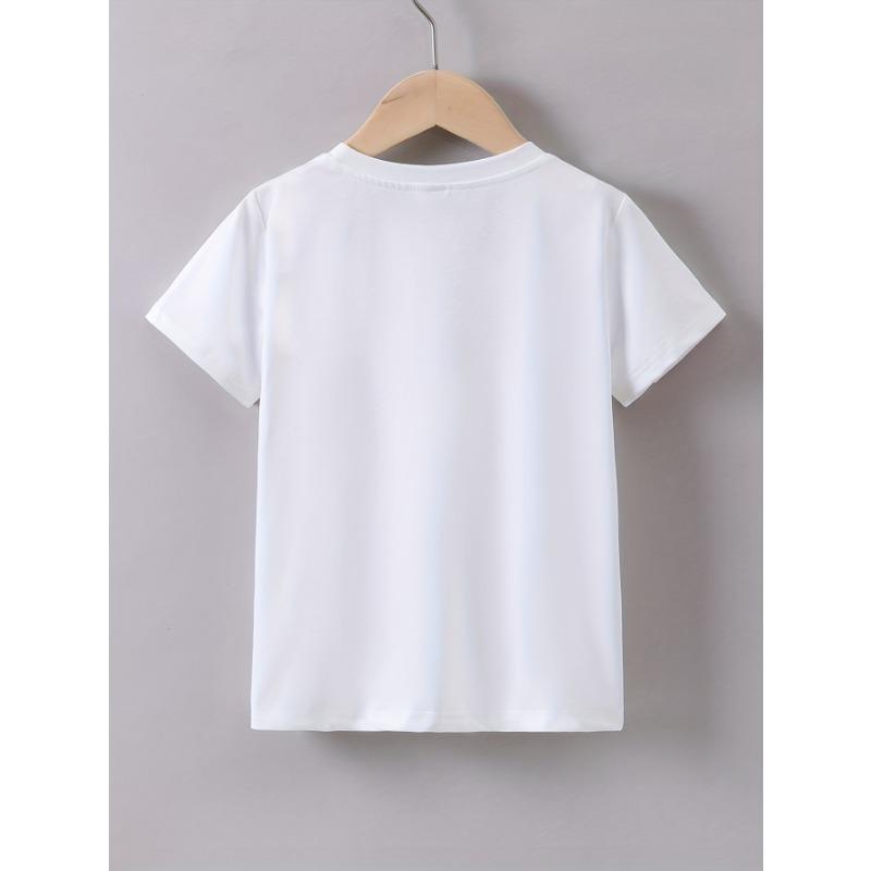European sizes Boys' Summer Short Sleeve Cartoon "Running Train" Print T-Shirt