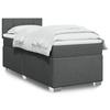 VidaXL Slatted Bed Base and Mattress Dark Grey 90x190 Cm Fabric 3285744