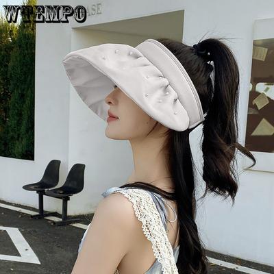 Outdoor Empty Top Hat for Women Summer Casual UV Protection Sun Hat Simple and Versatile Sun Protection Fisherman Hat