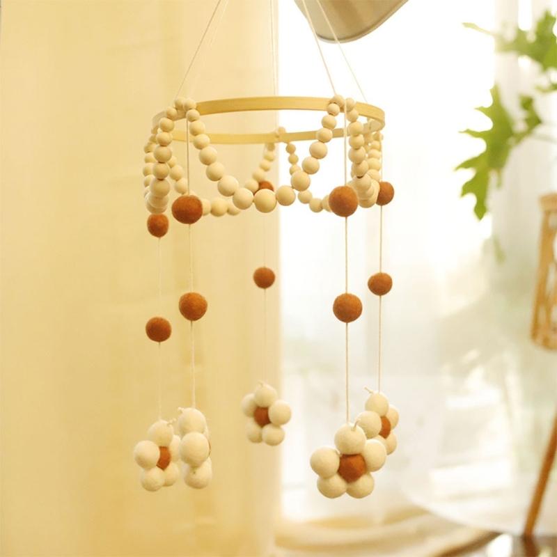 Flower Baby Crib Mobile Baby Crib Mobile for Boy Girl Felt Flower Baby Mobile for Crib Infant Bed Decoration Toy Hanging