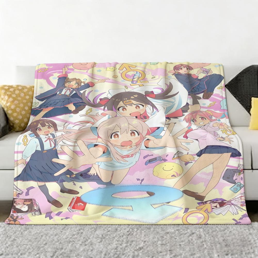 Anime O-Onimai Throw Soft Cozy Flannel Throw Blanket for Sofa Bedroom and More