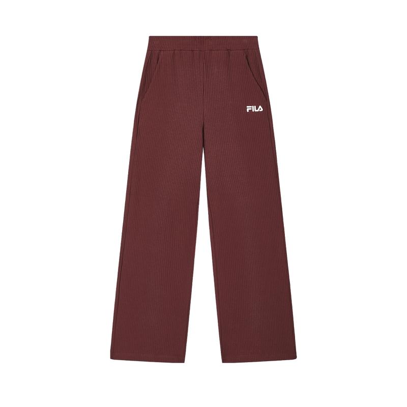 New FILA Knitted Sweatpants Women's Burgundy Wine F11W439607-FWI