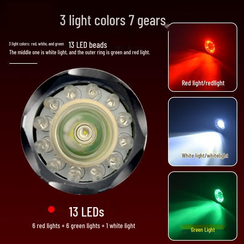 YJCL0010 Multi-functional 3-Color Signal Rescue Flashlight
