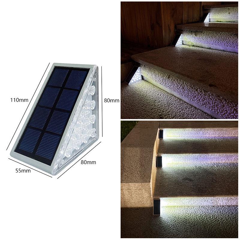 Waterproof Solar Step Lights for Outdoor Decks, Porches, Patios, and Garden Pathways