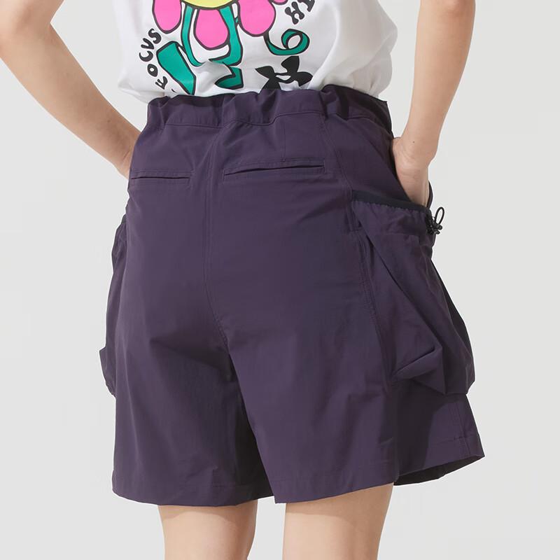 Under Armour Casual Comfortable Straight Leg Cargo Shorts With Logo Decoration Women shorts Formal-Purple 1388063-541
