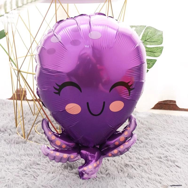 Ocean Animal Balloons, Baby Birthday Party Arrangement, Children'S Birthday Cartoon Living Room Print Special Shape
