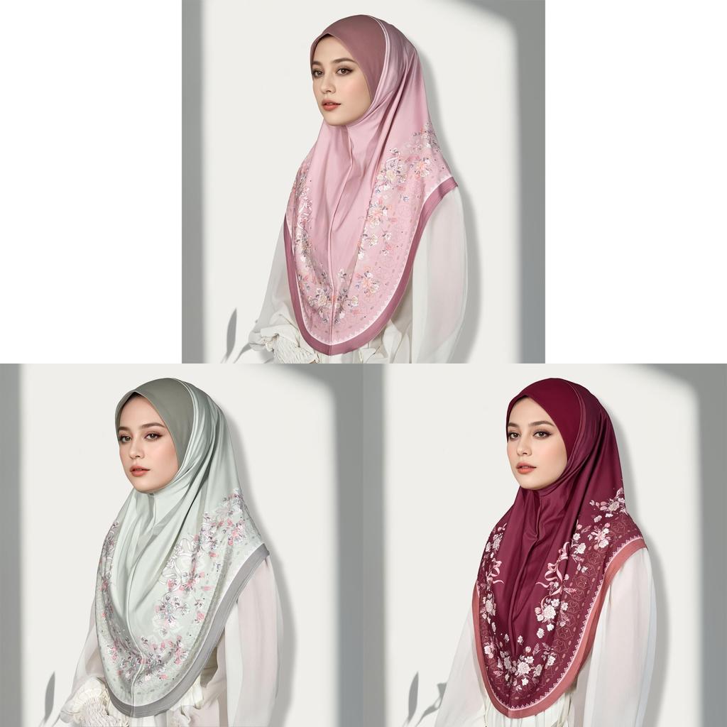 Ethnic Women Headscarf With Crystals Cotton Summer Fashion Wrap For Casual Wear