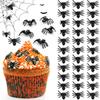 50/1000Pcs Realistic Spider Halloween Christmas Decoration Plastic Mini Spider Black Haunted House Cake Top Decorations Toys