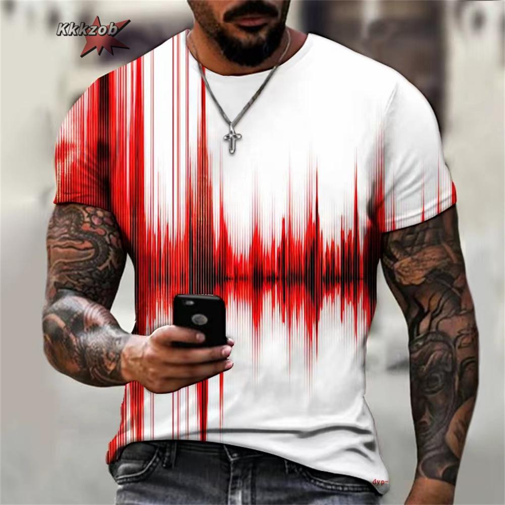 

Мужская футболка с 3D принтом, круглым вырезом, в черно-белую полоску, одежда больших размеров, повседневная уличная одежда на каждый день, одежда с коротким рукавом 6XL