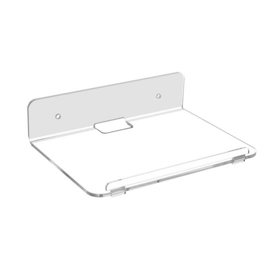 2Pcs Acrylic Floating Wall Shelves Transparent Wall Shelves Adhesive or Screw Installation Display Shelves for Speaker Plant Pot Figures