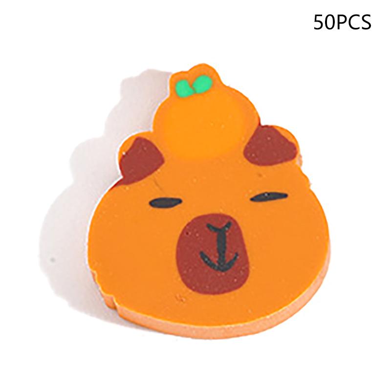 50 Buc Gume de Șters Creion Animale Desene Animate Creative Drăguțe Capibara Gume de Șters Kawaii Articole de Birou Papetărie Studențească Cadouri
