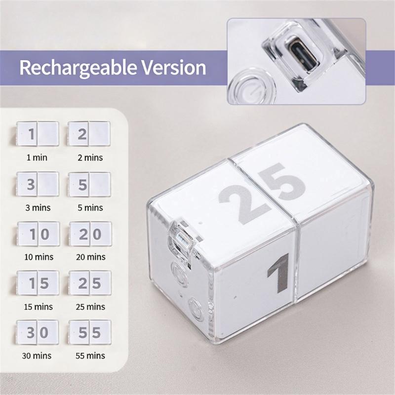 Gravities Activated Electronic Timer Cubes Automatic Detection Accurate Timing Large Digital Display with 10 Presets Time