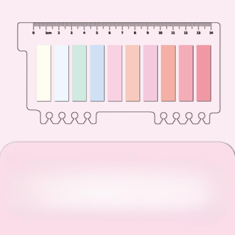 Solid Color Sticky Note Index Label Book Notebook Page Marker Paper Bookmark Tearable Waterproof Stationary Stickers