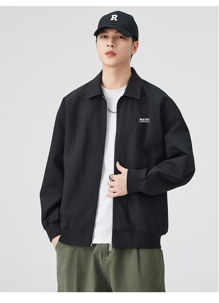 Mark Fairwhale Men's American Style Loose Fit Casual Jacket