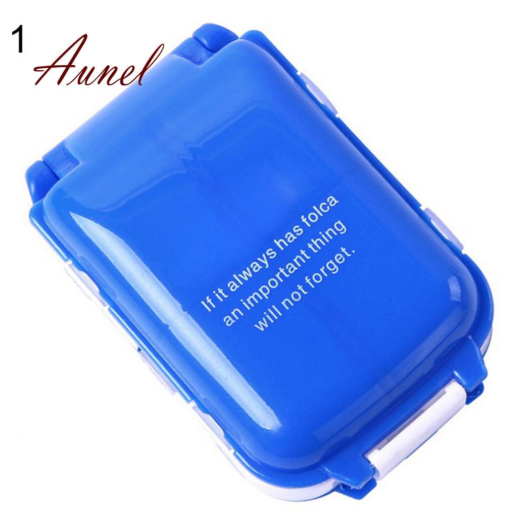 

Складной чехол для таблеток, органайзер для витаминов, держатель для лекарств, контейнер с 8 отделениями синий