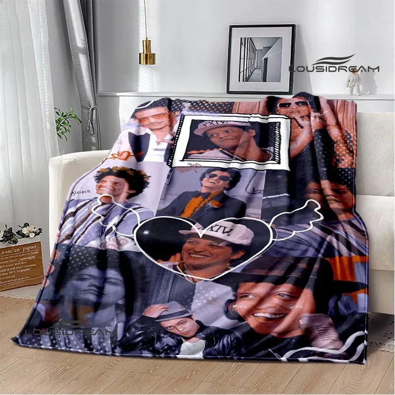 Singer Bruno Mars Printed Blanket Fashion Warm Blankets Flannel Soft And Comfortable Home Travel Blanket Birthday Gift