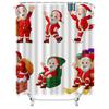 TU Christmas Shower Curtain Santa Claus Festive Holiday Bathroom Decor Waterproof Fabric Xmas Home Decor Gift Idea