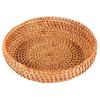 Good-Handmade Autumn Rattan Weaving Round Storage Basket Fruit Dish Rattan Bread Basket For Kitchen Food Picnic Bread Sundry Min