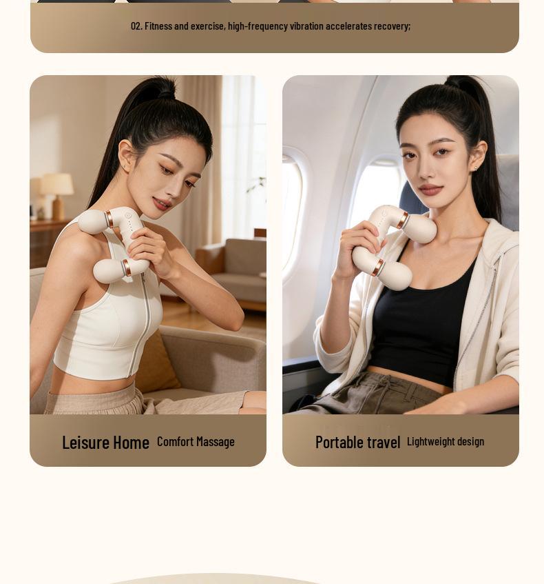 U-Shaped Dual-Head Multifunctional Muscle Relaxation Massager - Portable Vibration Cervical Massager