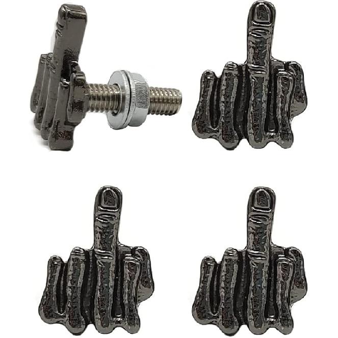 Болты для номерного знака, 4 шт. Винты для номерного знака из нержавеющей стали для мотоцикла, чоппера, автомобиля, рамки номерного знака, отделки лобового стекла (Серебряный)