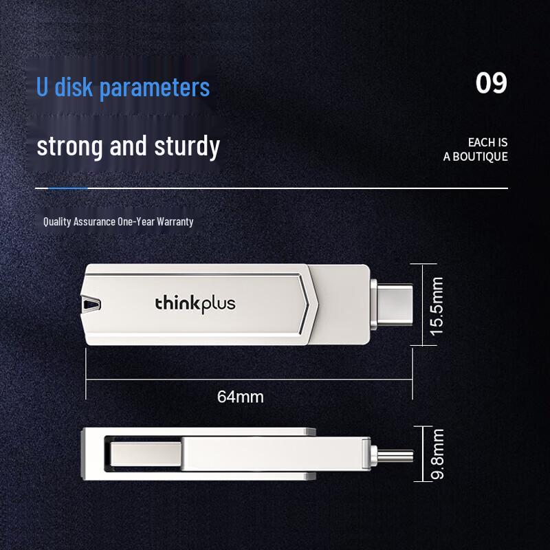 Lenovo TPCU301plus Dual-Interface Rotating USB Drive