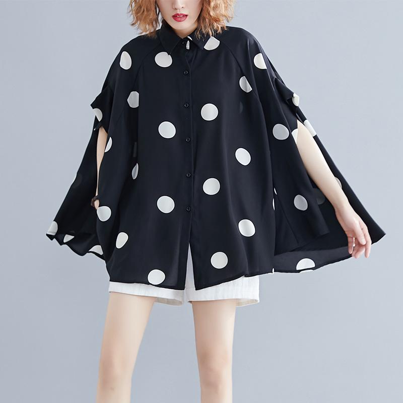 Chiffon Plus Size Damen Lässige, lockere Sommerbluse