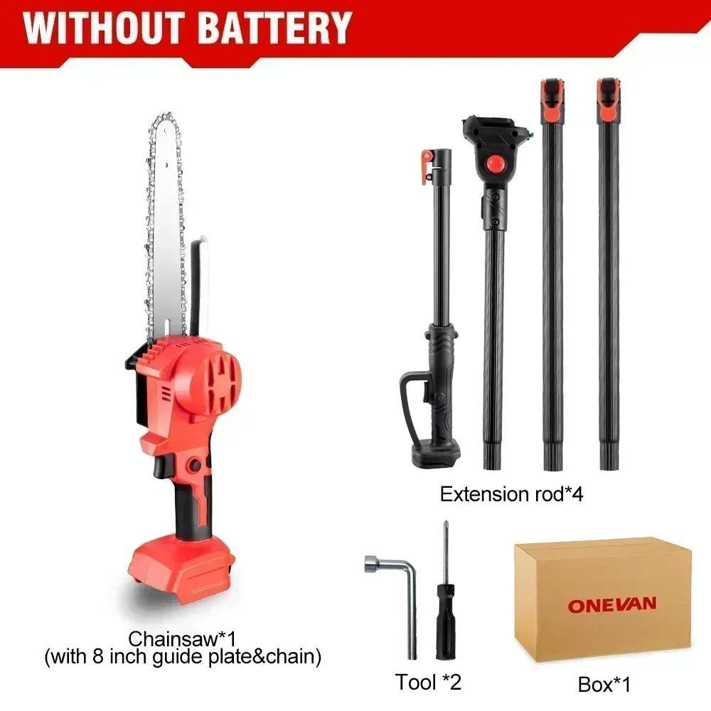 4500W 2.25m Brushless High Branch Saw Telescoping Pole Electric Saw Cordless Portable Garden Pruning Tool
