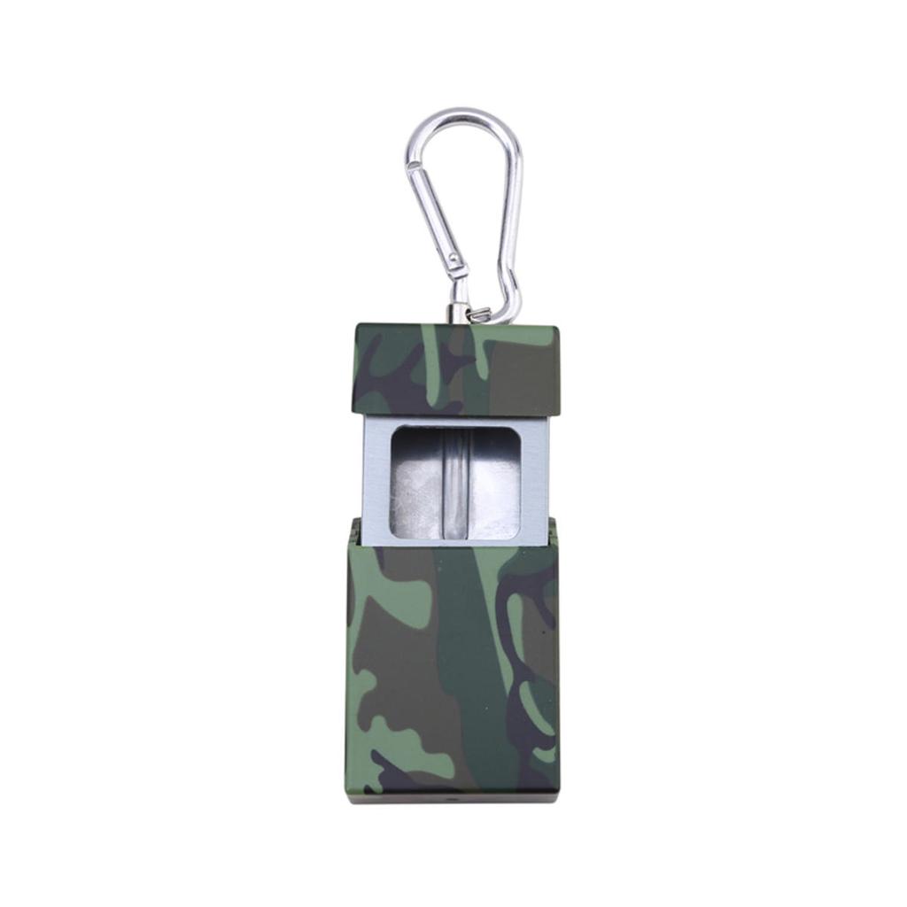 Portable Cigarette Ashtray Smell Proof Pocket Ashtray with Carabiner Butt Disposal Box for Outdoor Travel