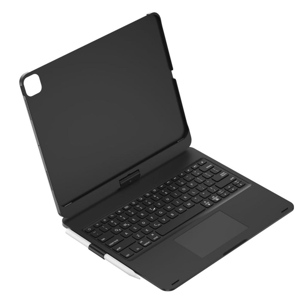360-Grad drehbare iPad Pro 11 Zoll M4 2024 Tastatur mit Touchpad, iPad Pro 11 M4 Tastaturhülle, Integrierte Hintergrundbeleuchtung, Faltbare Abdeckung, Trackpad, App