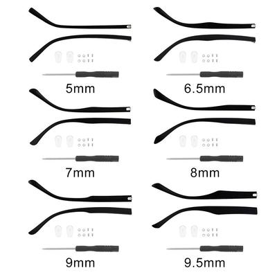 1 Par Antideslizante Patilla de Gafas Diente Convexo Pierna de Repuesto para Gafas TR90 Accesorios para Gafas Universal