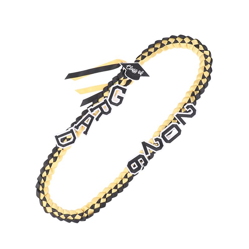 Graduation Leis Class Of 2026 Grad Handmade Ribbon Lei Ribbon Necklace With Grad Letters