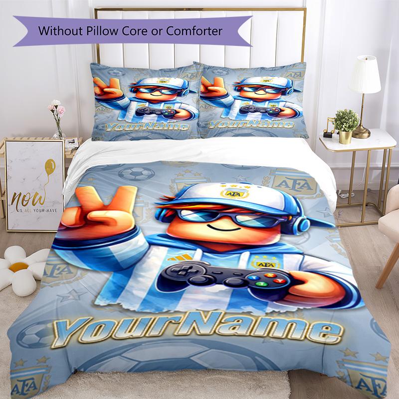 Roblox 86 Customize your name Bedding Set Breathable Duvet Cover with Pillowcases Home Decoration Birthday Gift