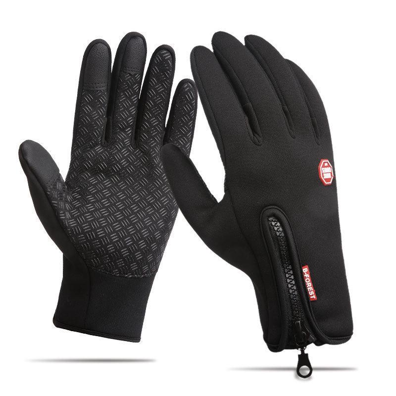 Waterproof Windproof Touchscreen Fleece Cycling Gloves for Outdoor Sports - Warm Non-Slip Design for Autumn & Winter