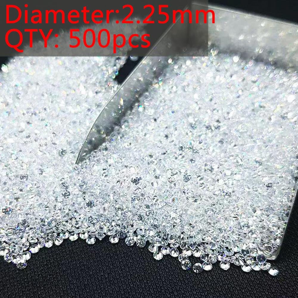 Aaaaa Grade White Zircon 0.9~8Mm Diameter Loose Zircon Stone Round Shape Cut Diy Accessories Cubic Zirconia 10-1000Pcs Choose