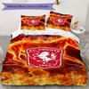 Twente FC Pattern Bedding Uilt Set Uilt Cover Pillowcase Home Decoration Birthday Gift (1 * Duvet Cover + 2 * Pillowcase Without Core)