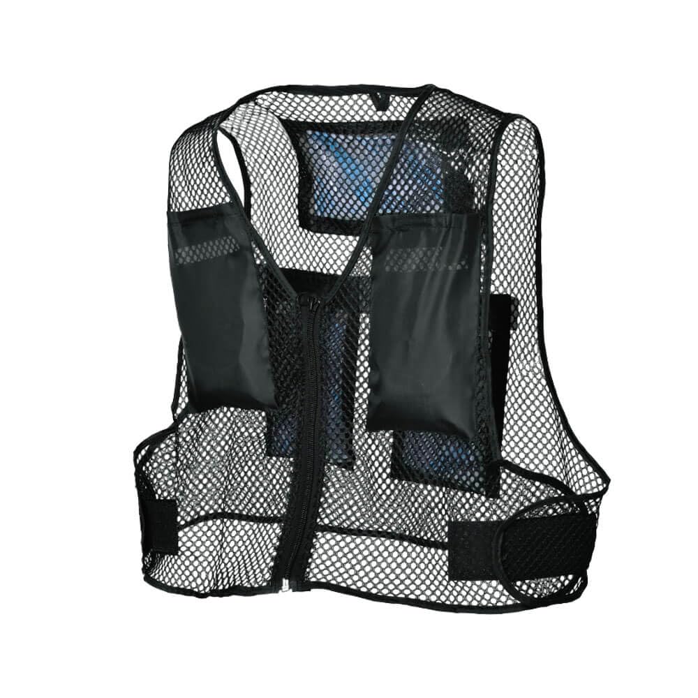 

FROZEY Series XL Mesh Vest with Ice Size Includes 5 Ice Heatstroke Prevention S-AIR Packs, 6, Black, 3014, Packs,