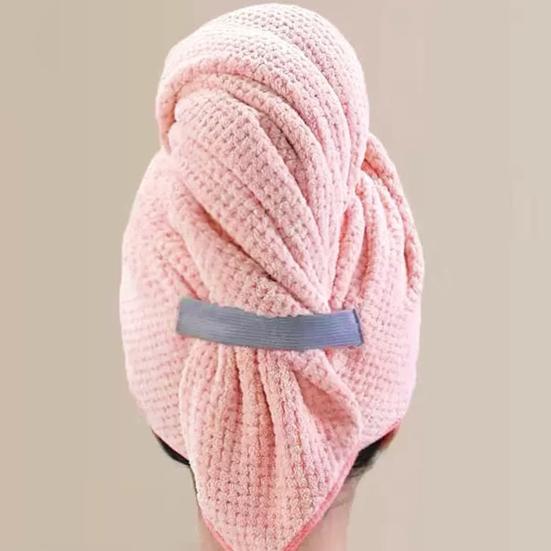 Hair Drying Towel, High-Density Coral Velvet Fabric Hair Wrap, Large Size Super Absorbent Hair Towel for Curly Hair