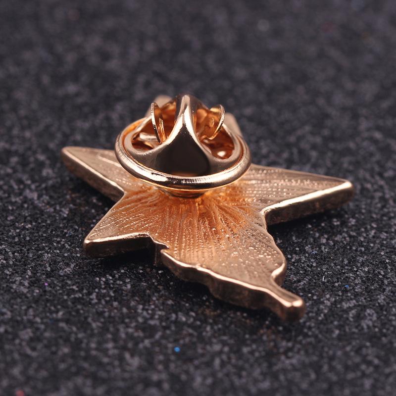 Red Star Feather Symbol Brooch Europe, America and the Soviet Union CCCP Metal Badge Lapel Pin Jewelry