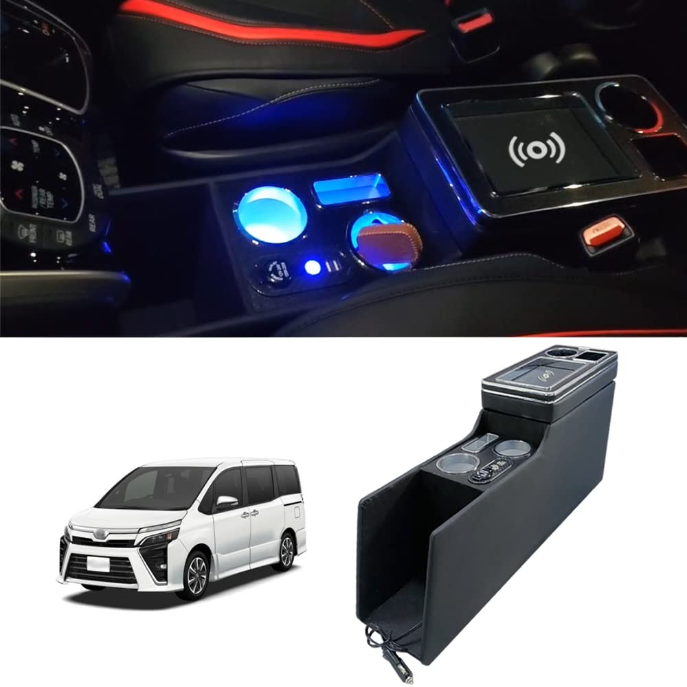 SGALUPA Console Box for Toyota and Armrest Compatible with 80 70 and 60 Series NOAH and Voxy and 80 Series Gasoline Wireless Voxy, Noah, Estima,