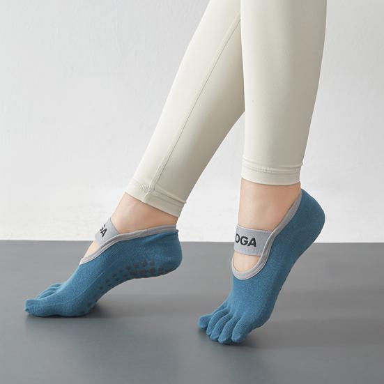 Toe Socks for Men And Women Non-slip Yoga Socks with Grips 5 Toe Athletic Running Socks for Pilates Barre Ballet Fitness