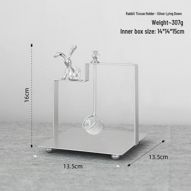 Nordic Stainless Steel Square Napkin Holder for Table or Restaurant