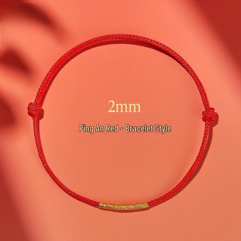 Rotes gewebtes Seilarmband für Männer & Frauen – Glücksbringer zum Jahr des Pferdes