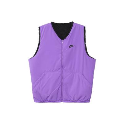 Wende-Fleeceweste mit Logoprint und Taschendetail Herrenweste Lila DQ4879-010