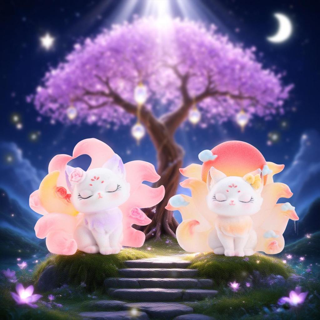 Tu Shan Weisheitsfuchs Fee Figur: Trendiges dekoratives Harzspielzeug für den Schreibtisch und als Geburtstagsgeschenk