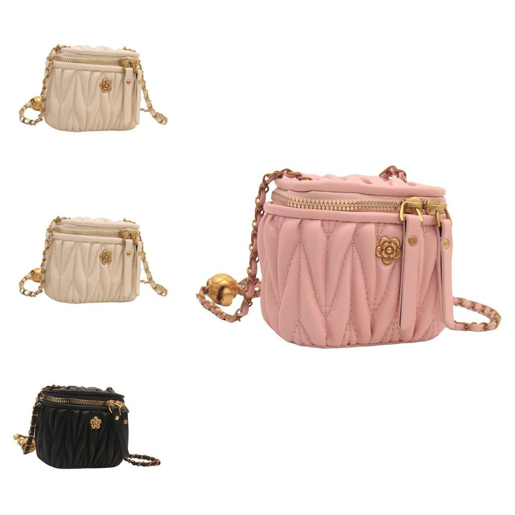 New Fashion Womens Flower Shape Lock Single Shoulder Bag With Quilted Design For Daily Use