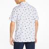 Puma Mattr All Over Print Breathable Straight Fit Polo Shirt Men Tops White 532980-01