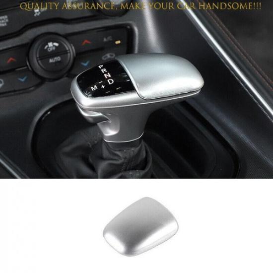 For Dodge Challenger 2015-2023 Matte Silver Center Console Gear Shift Knob Trim