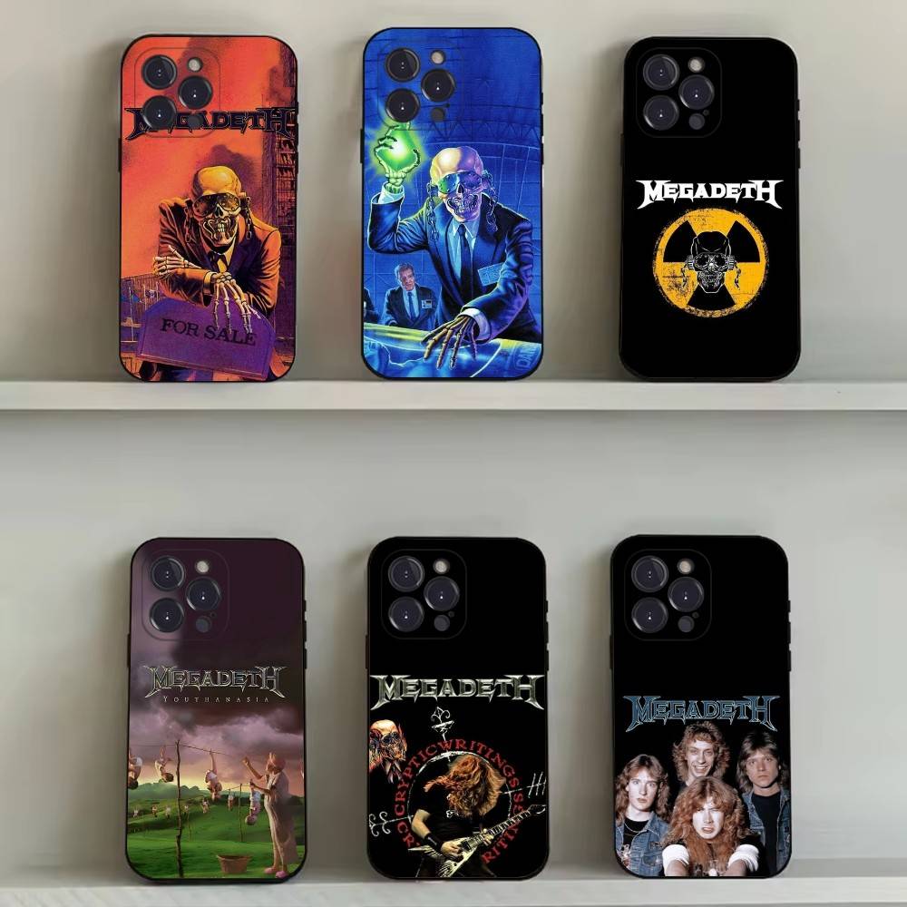 M-MegadethS Rust In Peace Phone Case For iPhone 16,15,14,13,12,11,Pro,Max,Plus,X,XS,SE4,E,Mini,Soft Black Case