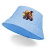 Bucket Hat With Dinosaur Monster Trunk Print , Fisherman Hat Summer Trendy Foldable Beach Cap
